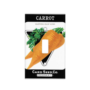 Vintage Seed Packet Label Art, Danvers Carrots Light Switch Cover