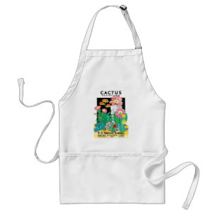 Vintage Seed Packet Label Art Desert Cactus Plants Adult Apron