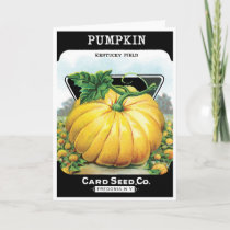 Vintage Seed Packet Label Art, Halloween Pumpkin
