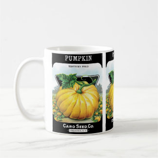 Vintage Seed Packet Label Art, Halloween Pumpkin Coffee Mug