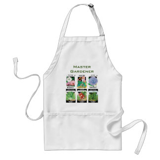 Vintage Seed Packet Label Art, Master Gardener Adult Apron