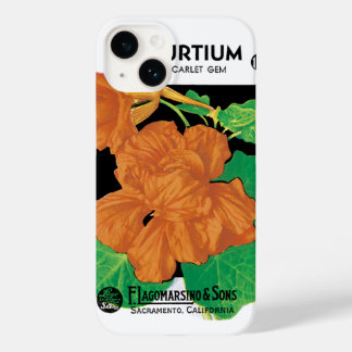 Vintage Seed Packet Label Art, Nasturtium Flowers Case-Mate iPhone 14 Case