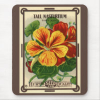 Vintage Seed Packet Label Art, Nasturtium Flowers