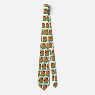Vintage Seed Packet Label Art, Nasturtium Flowers Neck Tie