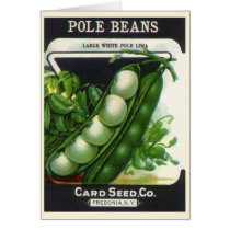 Vintage Seed Packet Label Art, Pole Lima Beans
