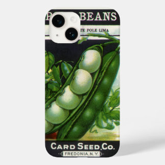 Vintage Seed Packet Label Art, Pole Lima Beans Case-Mate iPhone 14 Case