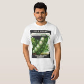 Vintage Seed Packet Label Art, Pole Lima Beans T-Shirt (Front Full)