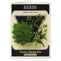 Vintage Seed Packet Label Art Sweet Marjoram Herbs