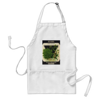 Vintage Seed Packet Label Art Sweet Marjoram Herbs Adult Apron