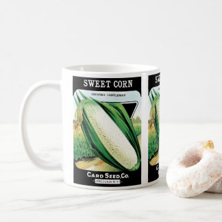 Vintage Seed Packet Label Art, Sweet White Corn Coffee Mug