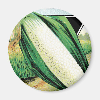 Vintage Seed Packet Label Art, Sweet White Corn Magnet