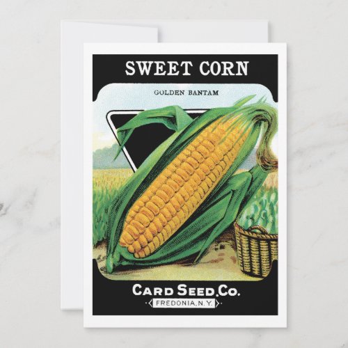 Vintage Seed Packet Label Art Sweet Yellow Corn