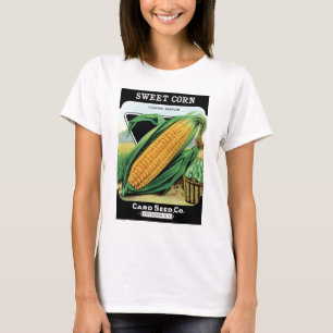 Vintage Seed Packet Label Art, Sweet Yellow Corn T-Shirt