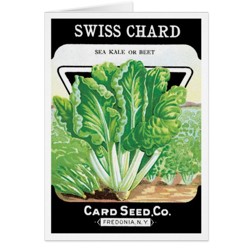 Vintage Seed Packet Label Art, Swiss Chard Veggies