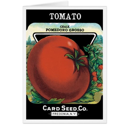Vintage Seed Packet Label Art, Tomato Pomodoro