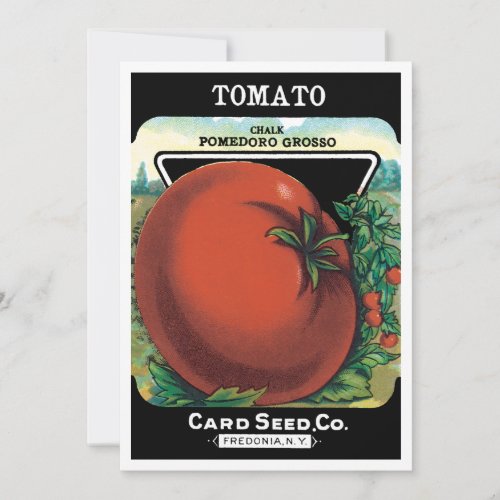 Vintage Seed Packet Label Art Tomato Pomodoro