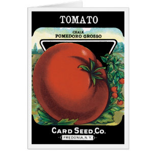 Vintage Seed Packet Label Art, Tomato Pomodoro Cards