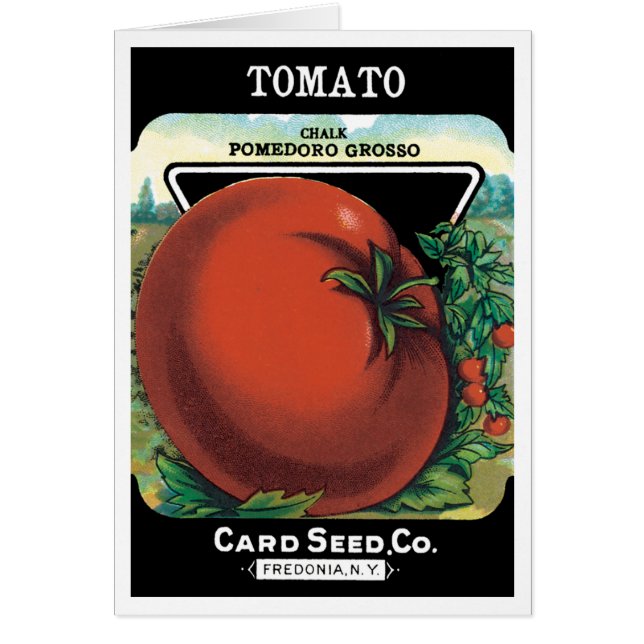 Vintage Seed Packet Label Art, Tomato Pomodoro Cards (Front)
