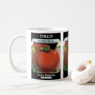 Vintage Seed Packet Label Art, Tomato Pomodoro Coffee Mug