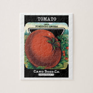 Vintage Seed Packet Label Art, Tomato Pomodoro Jigsaw Puzzle