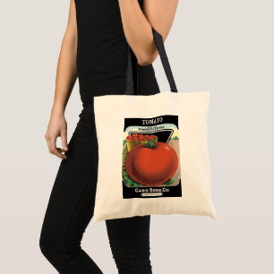 Vintage Seed Packet Label Art, Tomato Pomodoro Tote Bag