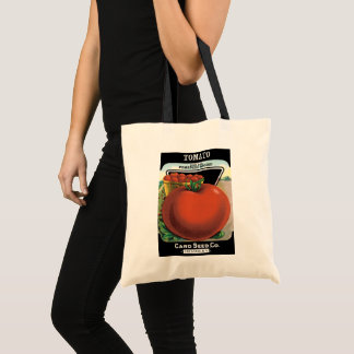Vintage Seed Packet Label Art, Tomato Pomodoro Tote Bag