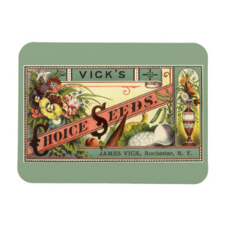 Vintage Seed Packet Label Art, Vick's Choice Seeds Magnet