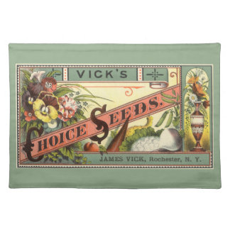 Vintage Seed Packet Label Art, Vick's Choice Seeds Placemat
