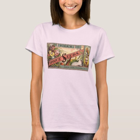 Vintage Seed Packet Label Art, Vick's Choice Seeds T-Shirt