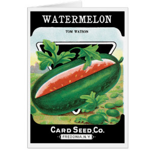 Vintage Seed Packet Label Art, Watermelons Fruit Cards