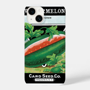 Vintage Seed Packet Label Art, Watermelons Fruit Case-Mate iPhone 14 Case