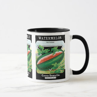 Vintage Seed Packet Label Art, Watermelons Fruit Mug
