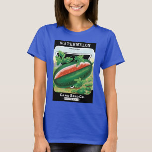 Vintage Seed Packet Label Art, Watermelons Fruit T-Shirt