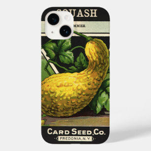 Vintage Seed Packet Label Art Yellow Summer Squash Case-Mate iPhone 14 Case