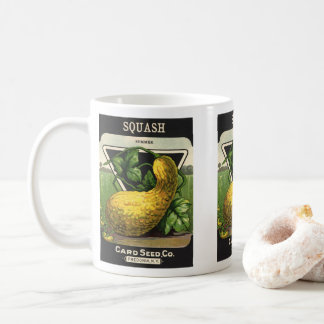 Vintage Seed Packet Label Art Yellow Summer Squash Coffee Mug