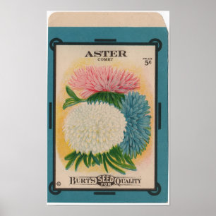 Vintage Seed Packets Poster