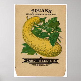 Vintage Seed Packets Poster