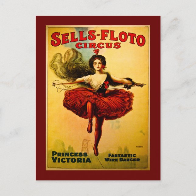 Vintage Sells-Floto Circus Poster Postcard (Front)