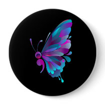 Vintage Semicolon Butterfly Semi Colon Button
