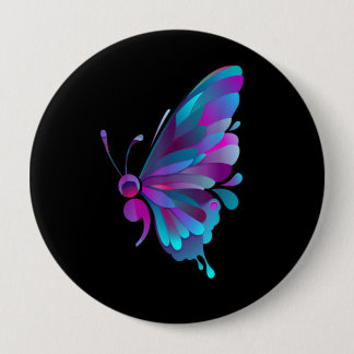 Vintage Semicolon Butterfly Semi Colon Button