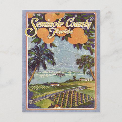 Vintage Seminole County Florida Postcard