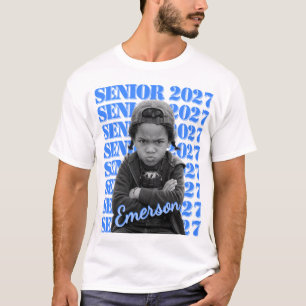 Vintage Senior Photo Class of 2027 Graduation T-Shirt