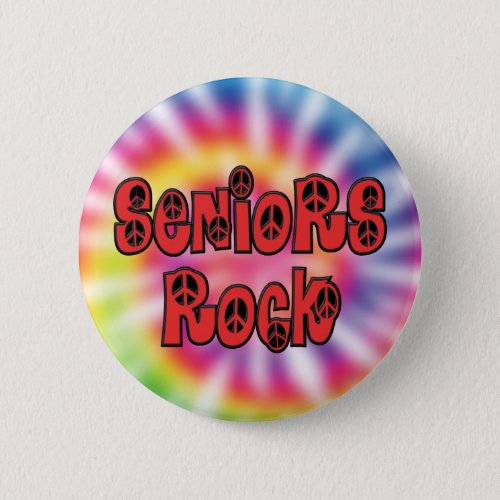 Vintage Seniors Rock Tie Dye Button