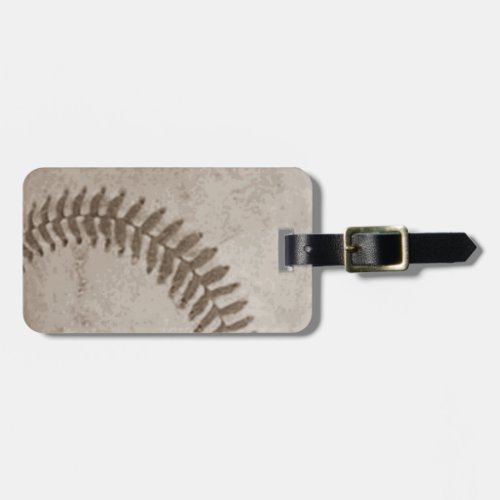 Vintage Sepia Baseball Luggage Tag