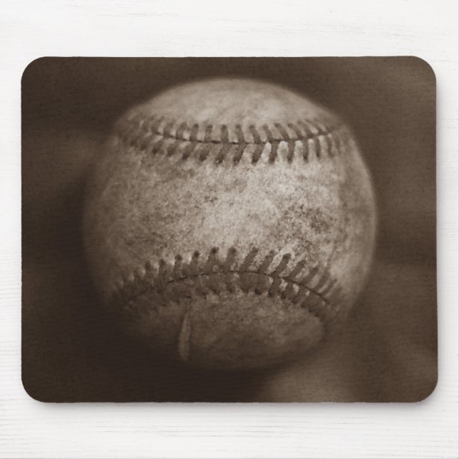Vintage Sepia Baseball Mouse Pad (Front)