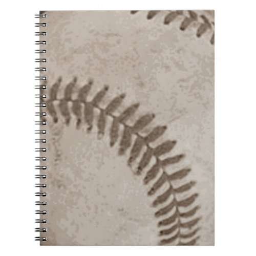 Vintage Sepia Baseball Notebook