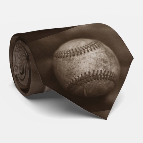 Vintage Sepia Baseball Tie
