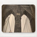 Vintage Sepia Brooklyn Bridge Mouse Pad