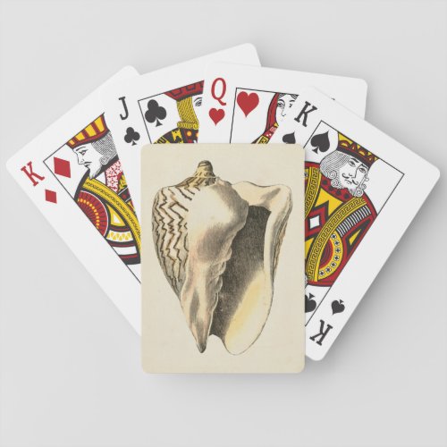 Vintage Sepia Conch Shell Playing Cards