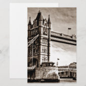 Vintage Sepia London Tower Bridge (Front/Back)